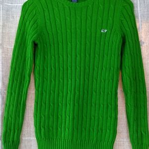 Kelly Green Vineyard Vines cable knit